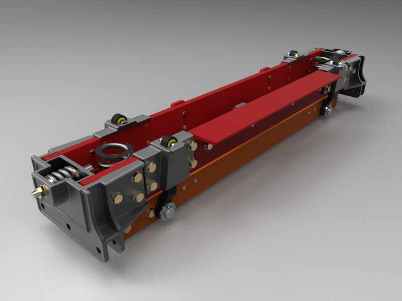 大牵引力转向架组装支撑3D模型图纸 STP格式